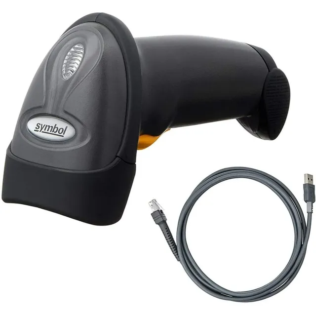 Lector Código De Barras Zebra Ls2208 Laser 1d Cable Y Base