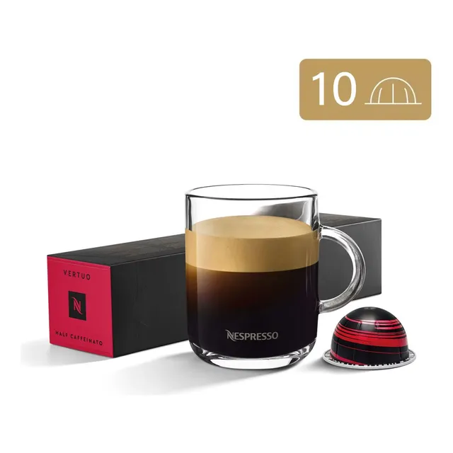 10 Cápsulas Nespresso Vertuo Half Caffeinato