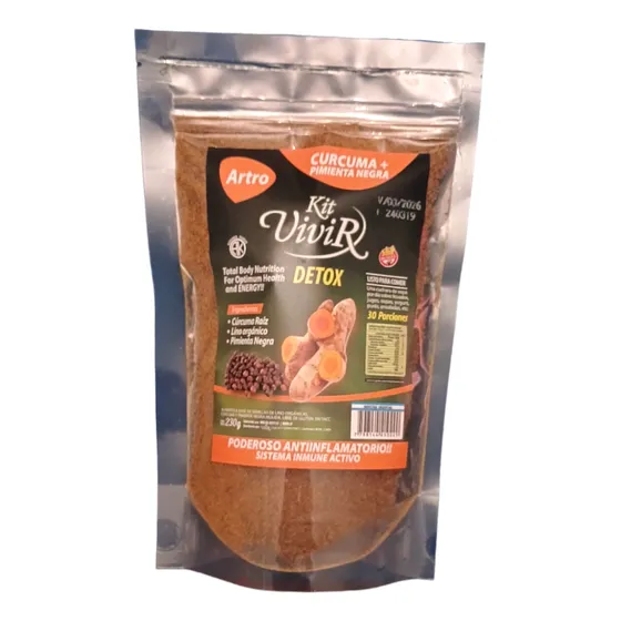 Artro Cúrcuma Pimienta Negra Detox Kit Vivir 230g