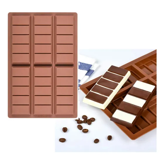 Molde De Silicon Barras De Chocolates X 6  Bombones