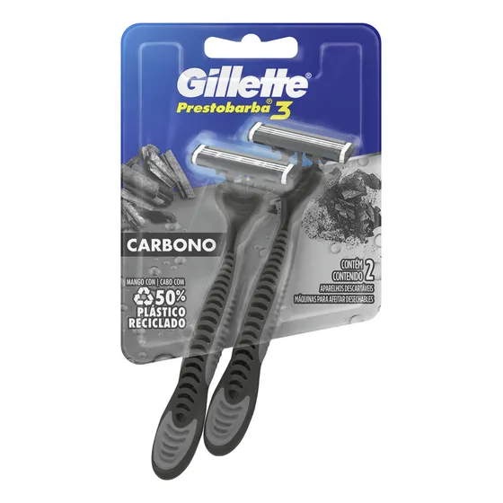 Prestobarba 3 Hombre Carbono 2 Un