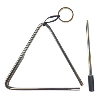 Triangulo Musical Infantil 14cm Acero Cromado Con Golpeador Triangulo Musical Infantil 14cm Acero Cromado Con Golpeador