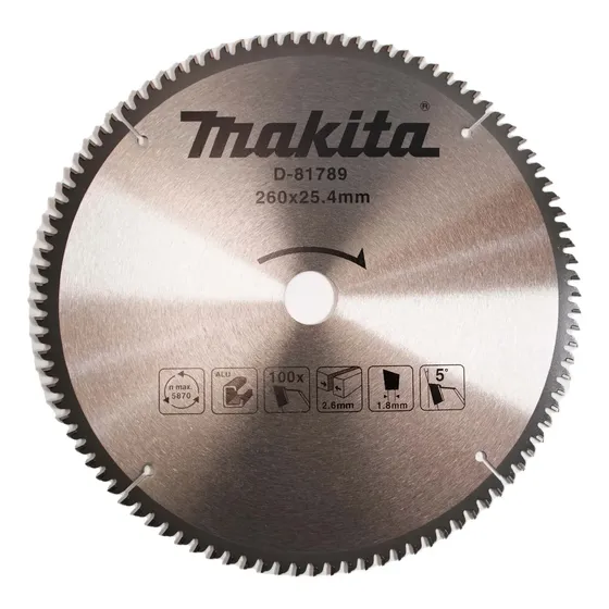 Disco De Sierra 10-1/4''x1'' 100 D Para Aluminio - Makita Gris Claro