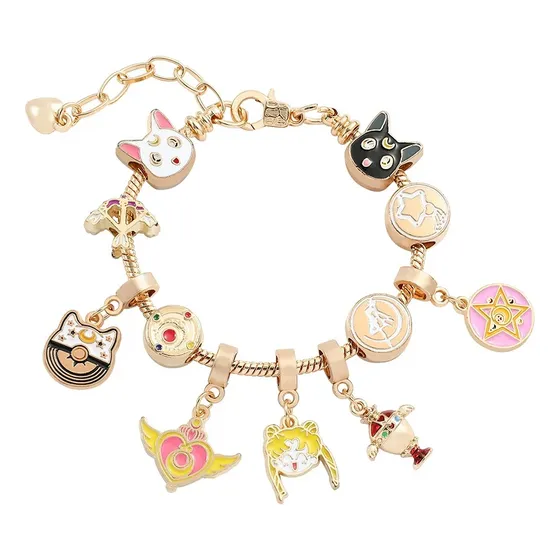 Pulsera Brazalete Dorado Dijes Sailor Moon | Sailor Moon
