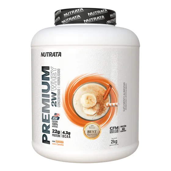 Premium Whey - 2000g Banana Com Canela - Nutrata