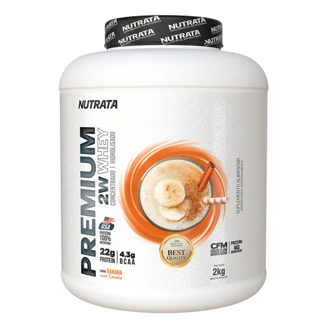 Premium Whey - 2000g Banana Com Canela - Nutrata