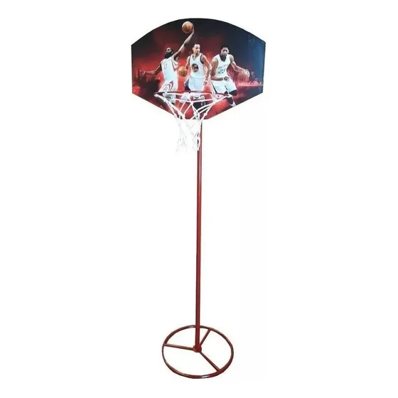 Aro De Basquet  De Pié Metalico Con Aro Y Red 