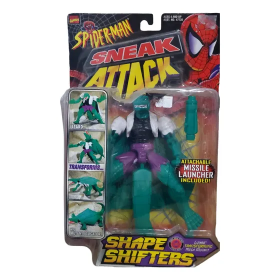 Spiderman Sneak Attack Shape Shifters Lizard Toybiz Año 1998