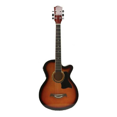 Guitarra Electroacústica Femmto Criolla AG003 para diestros naranja arce brillante