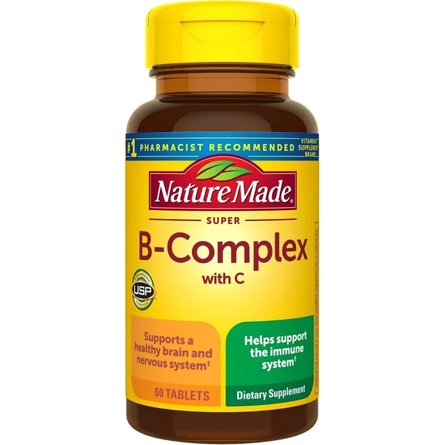 Complejo Super B Con Vitamina C Nature Made 60 Tabletas