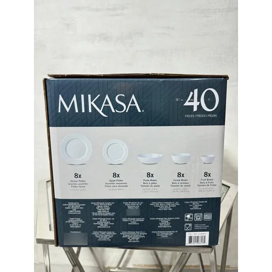 Vajilla Mikasa Para 8 Personas De 40 Piezas Blanca, Nueva