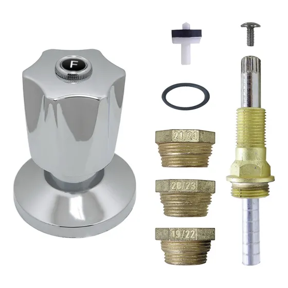 Kit Reparo Salva Registro C/ Acabamento Chuveiro Pressão C50 Acabamento Fosco Cor Cromado