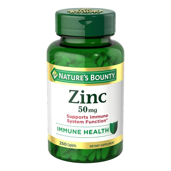 Suplemento Nature's Bounty Zinc, 50 Mg, Apoyo Inmunológico, 