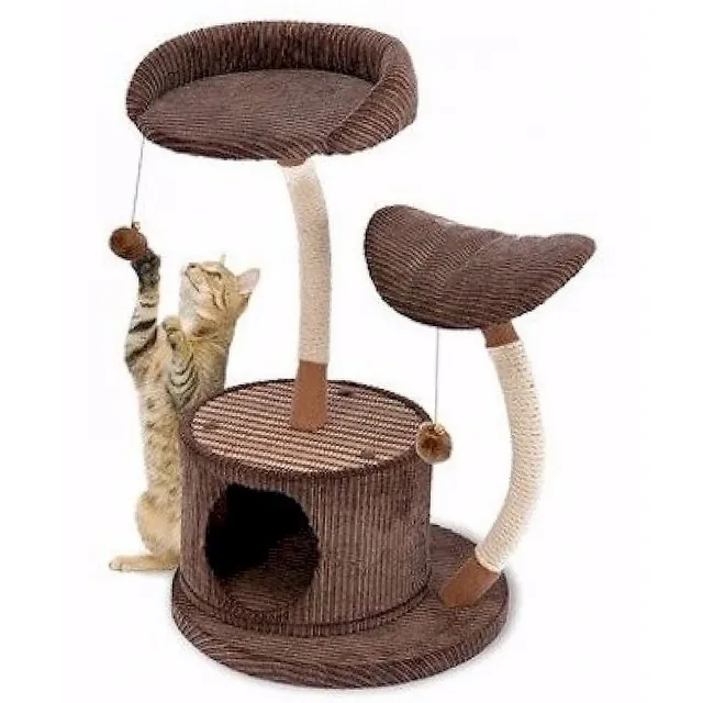Casa Cama Arañador Gatos 89 Cms Alto Americana
