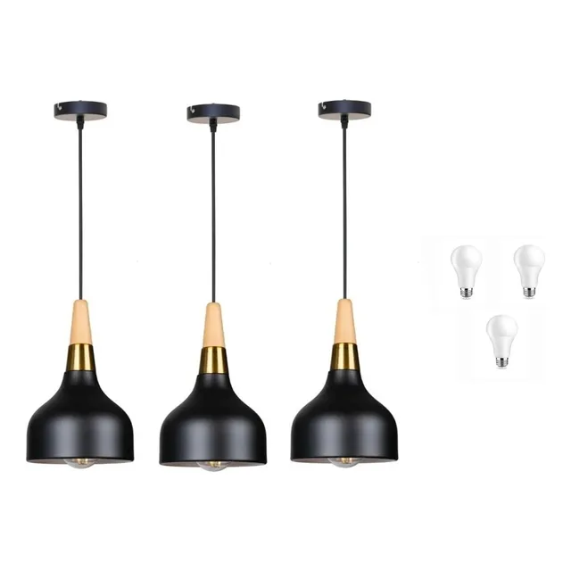 Lampara Colgante Redondo Minimalista Moderno 3 Unidades