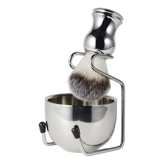 Set De Brochas De Afeitar Para Hombre Con Taza De Tazón De Set De Brochas De Afeitar Para Hombre Con Taza De Tazón De