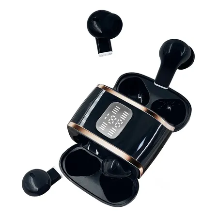 Auriculares Inalámbricos Bluetooth, Par De Auriculares Negro