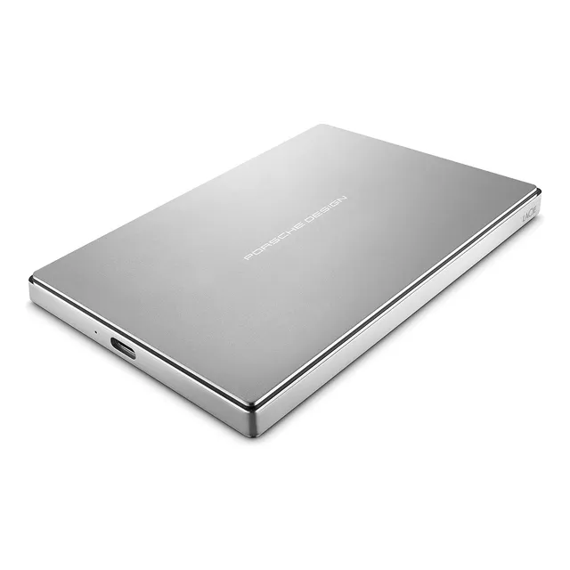 Disco Duro Portátil 2tb Usb-c Diseño Porsche Metal Plateado