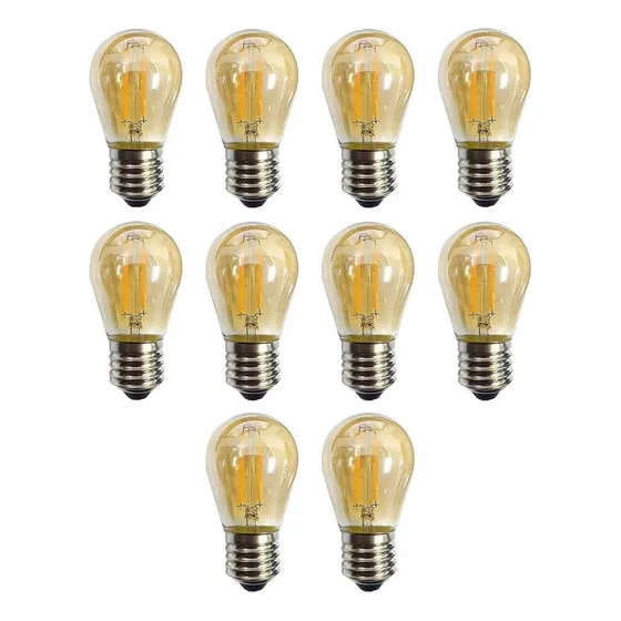Kit 10 Lâmpada De Filamento G45 Delis 2200k Lâmpada Led 2w 110V/220V (Bivolt)