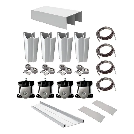 Kit Frente Placard Corredizo 2mts 2 Puertas Smart Grupo Euro