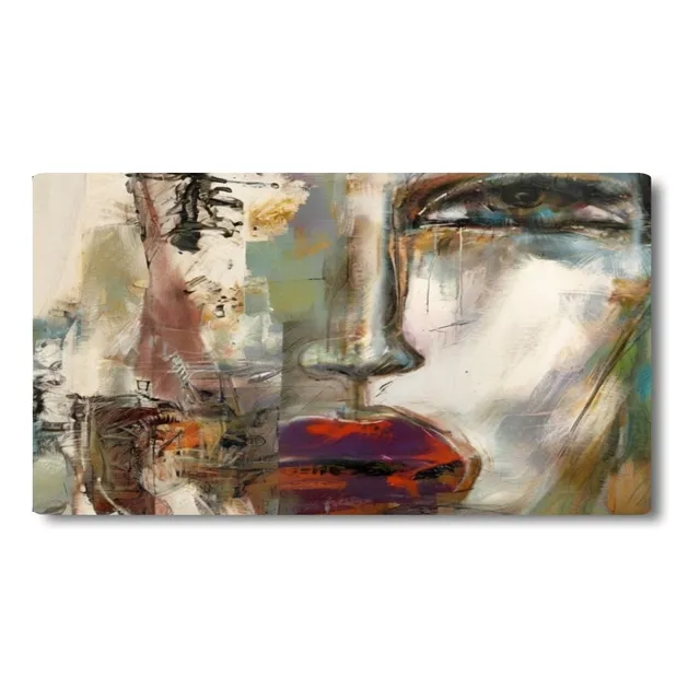 Cuadro Lienzo Abstracto Mujer 120x70 Arte Expresionista