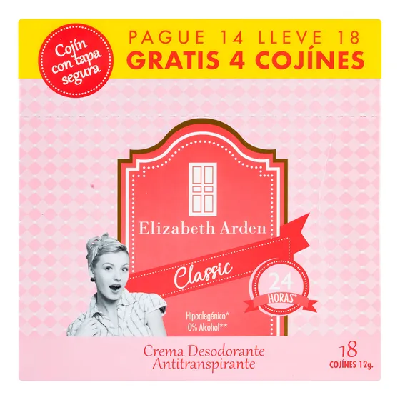 Desodorante Elizabeth Arden Classic Crema Con Tapa 18 Sobres