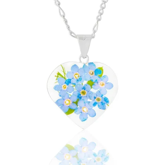 Corazón Grande Con No Me Olvides Tami Joyerìa Floral