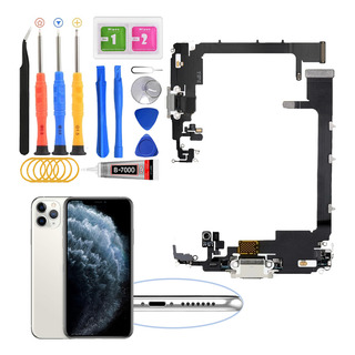 Flex Centro De Carga Para iPhone 11 Pro Max Plata Micrófono Flex Centro De Carga Para iPhone 11 Pro Max Plata Micrófono