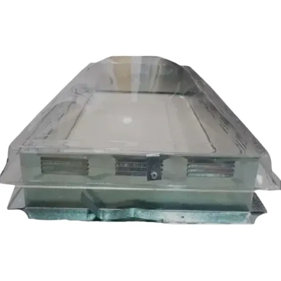 Claraboya Base Chapa Galvanizada 60x60 Cúpula Transparente