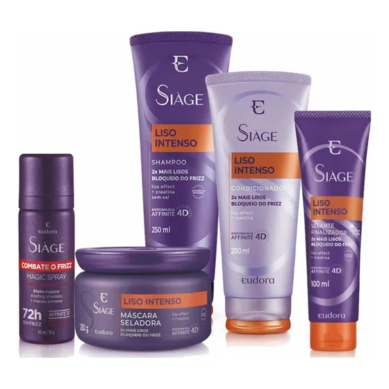 Kit Liso Intenso Siàge Eudora Completo + Spray Antifrizz
