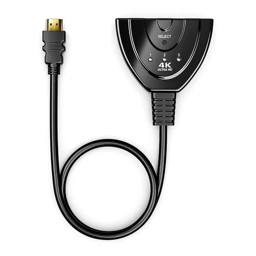 Switch Hdmi 3 Puertos Full Hd 1080p Cableado