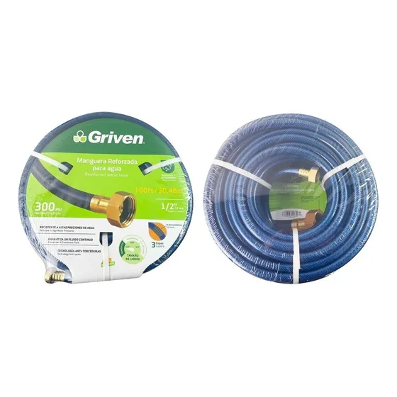 Manguera Culebra Con Conexión 1/2 Pulgada X 30 Mts Griven
