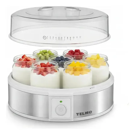 Yogurtera Fabrica De Yogurt Yelmo Yg-1700 7 Jarros Tapas De Colores