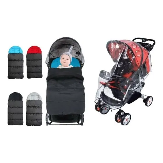 Kit 2 Protección Impermeable Lluvia + Saco Cubrepies Bebes