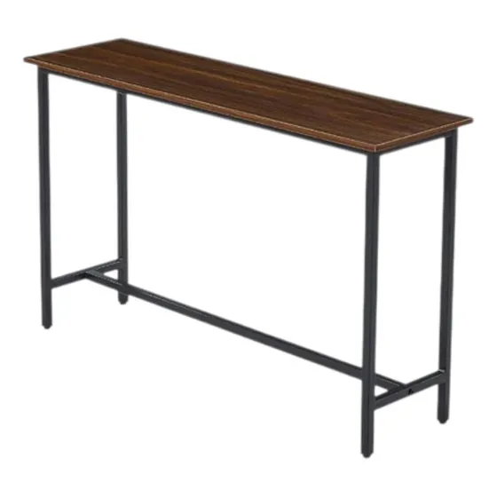 Mesa De Arrimo O Bar Alta Rustik Madera Oscura Walnut Klik