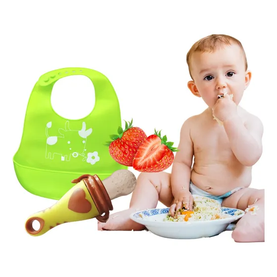 Set De Babero Y Alimentador Bebe