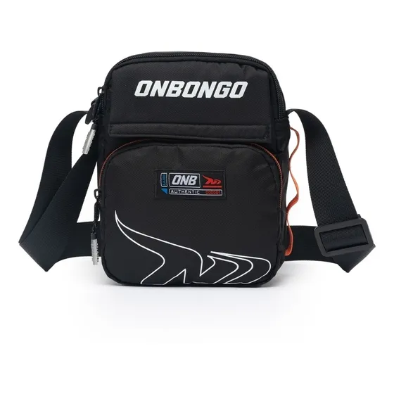 Shoulder Bag Impermeável Bolsa Transversal Tira Colo Cor Preto Desenho Do Tecido Liso