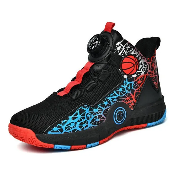 Zapatillas De Baloncesto Con Botones Giratorios P/niños 8803
