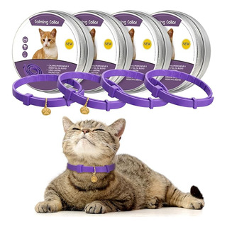 Collar Calmante De Feromona Para Gatos 2 Collares Ajustables Collar Calmante De Feromona Para Gatos 2 Collares Ajustables