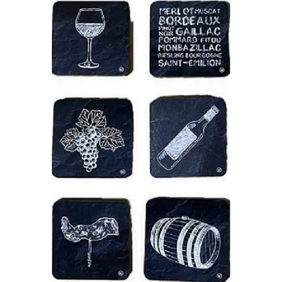 Porta Vasos Madera Pack X 6 