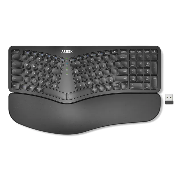 Teclado Ergonomico Arteck Split Con Muneca Acolchada Y...