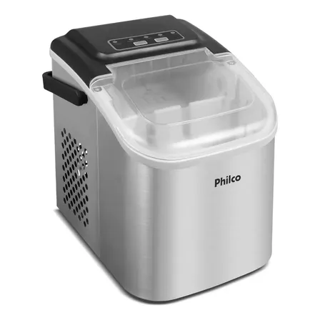 Máquina De Gelo Philco 12kg Inox Pmg12b Preto