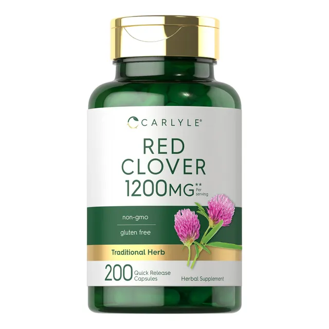 Suplemento Carlyle Red Clover, Cápsulas De 1200 Mg, 200 Unid