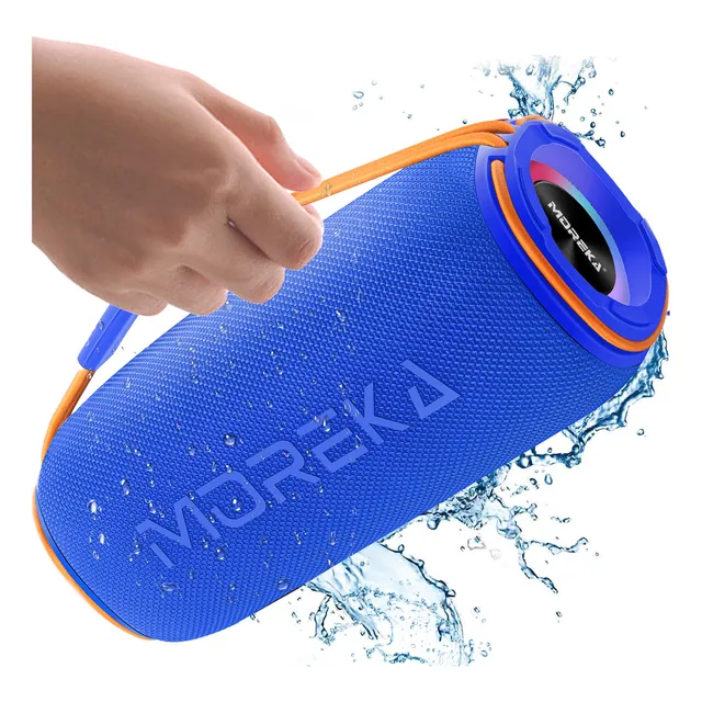 Moreka-368 Bocina Bluetooth, 20w Altavoz Bluetooth Portátil Ipx6 Impermeable, Luces Rgb, Sonido Estéreo Tws,bluetooth 5.3 Para Camping, Viajes Al Aire Libre, Fiesta, Hogar-azul