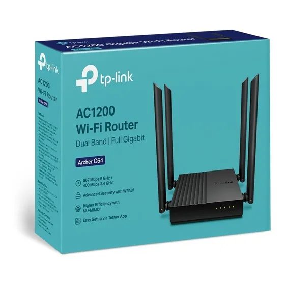 Router Wifi Tplink Doble Banda Archer C64 Ac1200 
