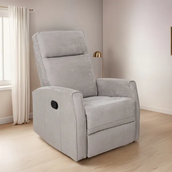 Sillón Reclinable Giratorio Con Mechadora Manual Calisto