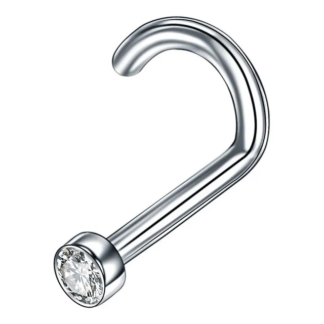Piercing Para Nariz Con Zirconia En Titanio Grado Implante