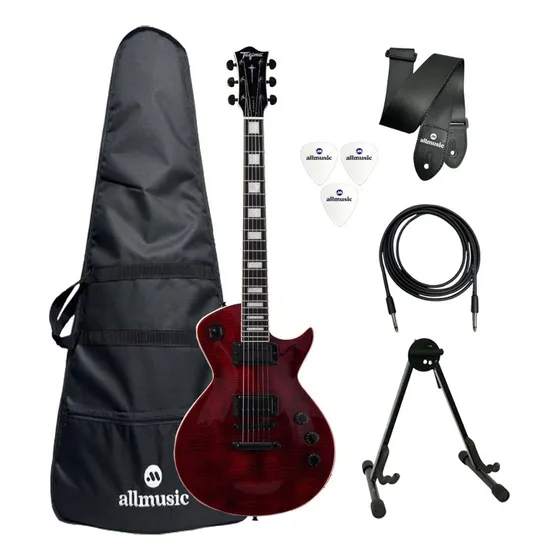 Kit Guitarra Tagima Almach Flamed Maplel Verm + Acessórios