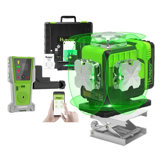 Nível Laser 16linhas Bluetooth Com Maleta Suporte + Receptor