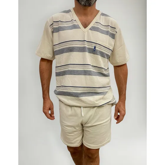 Pijama Verano Jersey Algodón Rayado. Marca Silor